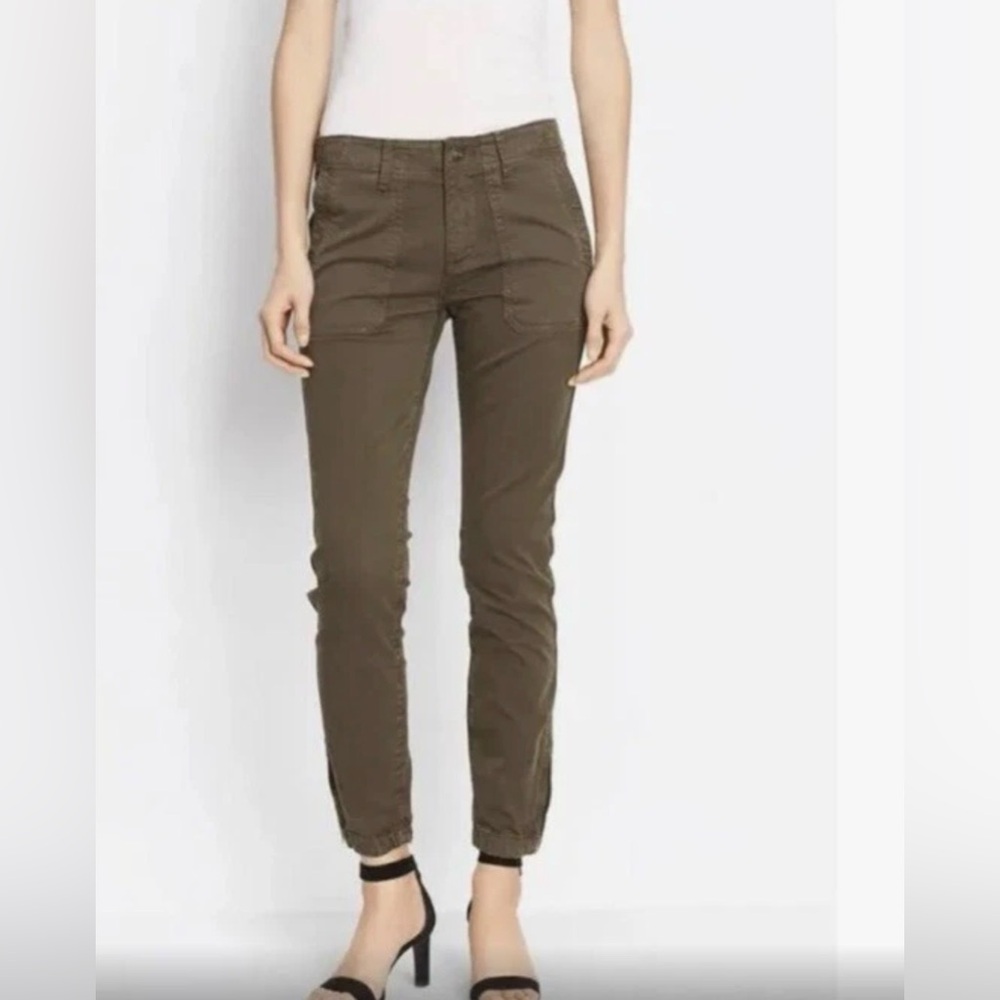 Vince Army Green Utility Ankle Zip Cargo Pants In Dark Willow (Size 25)